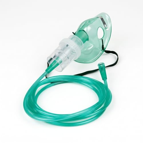 GudyB Nebulizer Mask Kit for Adult, Mask with Air Tube and Pipe, Universal Oxygen Mask with Tubing Set, Medicine Cup for Adult (1) - Image 1