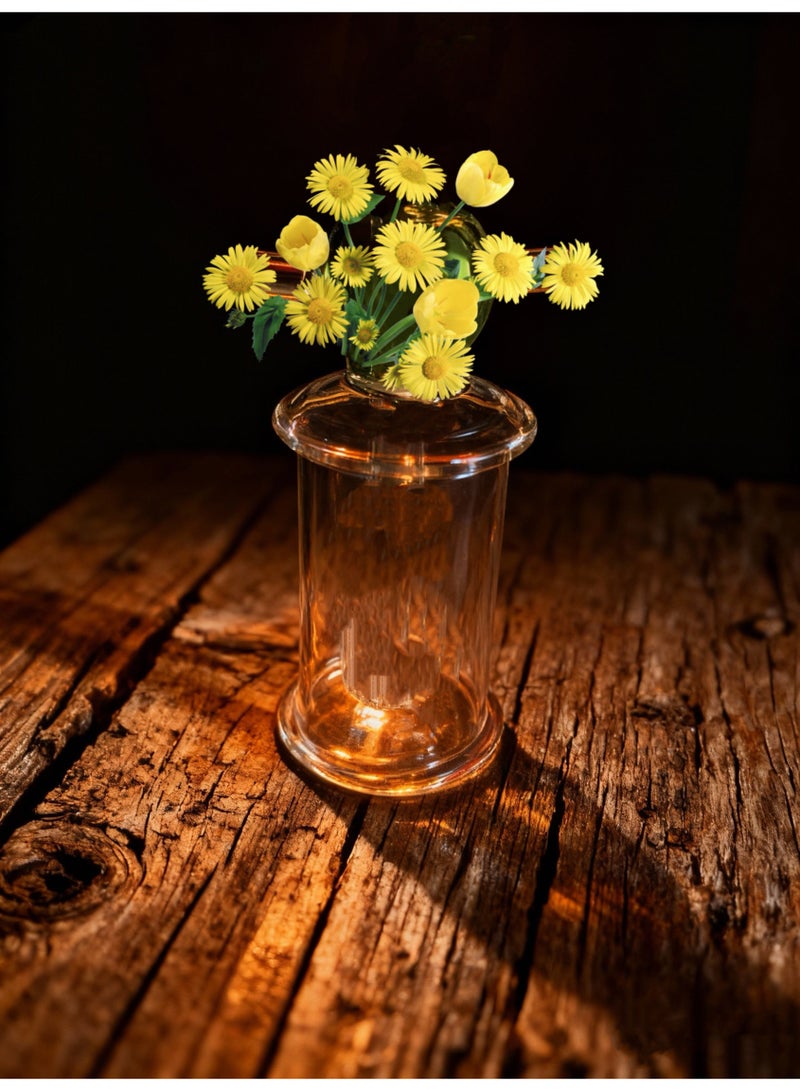 Borosilicate Glass Vase - High Temperature Resistant, Suitable for Long-Term Use as an Oil Lamp, Medical-Grade Material (Colors Randomly Assigned)