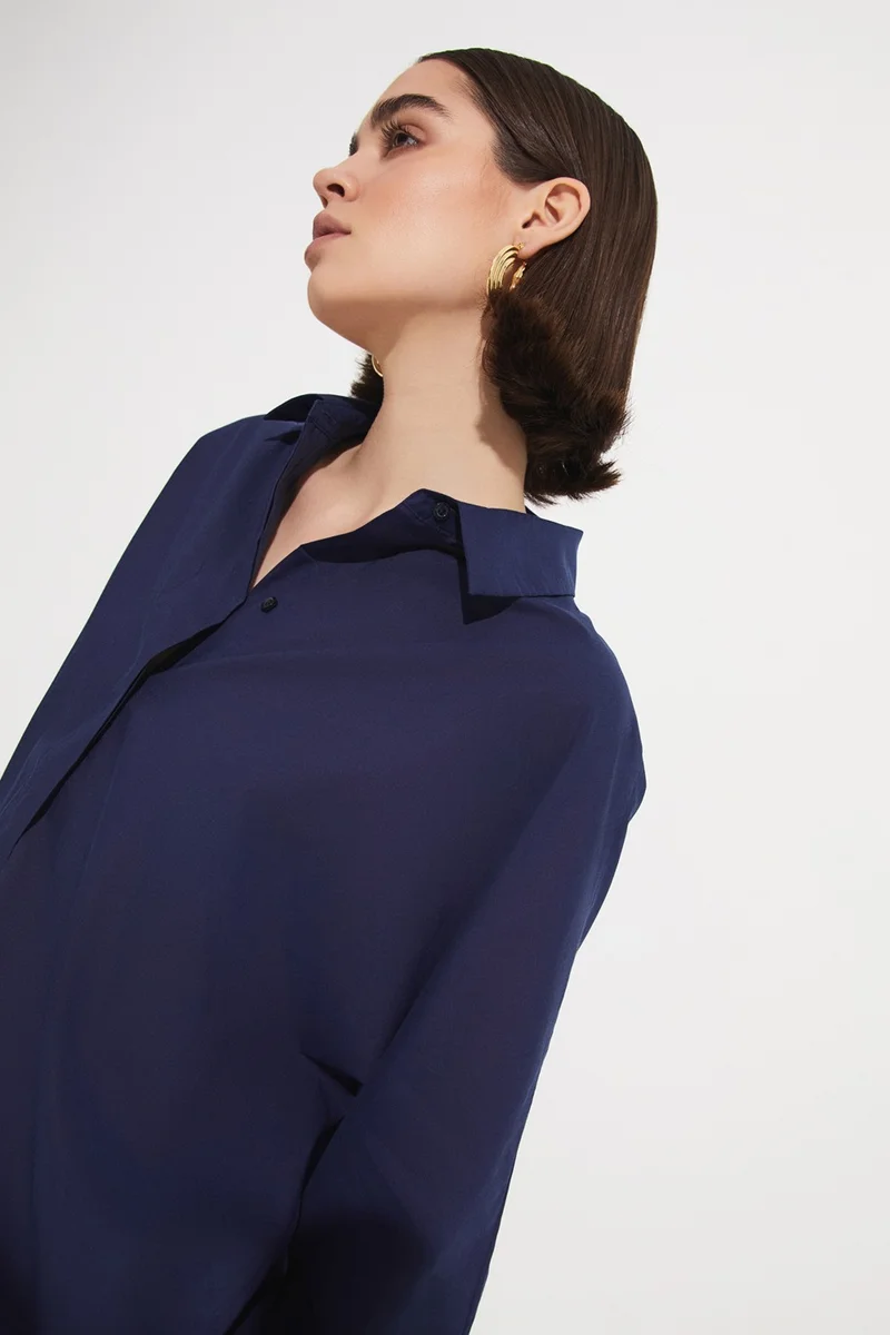 JUNE Exclusive Loose Cut Cotton Shirt