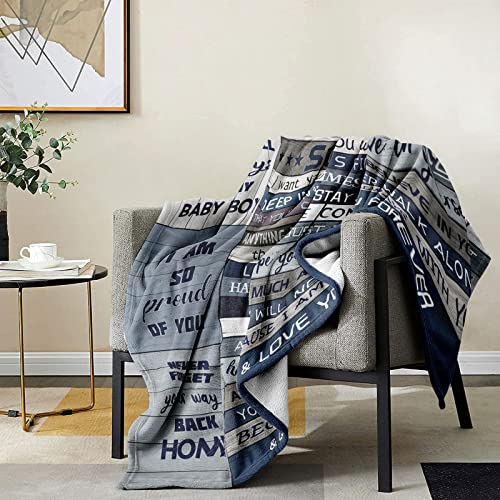 Yamco Son Gift Blanket - Birthday Gifts for Son Throw Blankets 60"x 50" - Sons Presents from Mom Dad - Sons Fathers Day Christmas Wedding Birthday Gift Ideas - Graduation Gifts for Him - Image 4