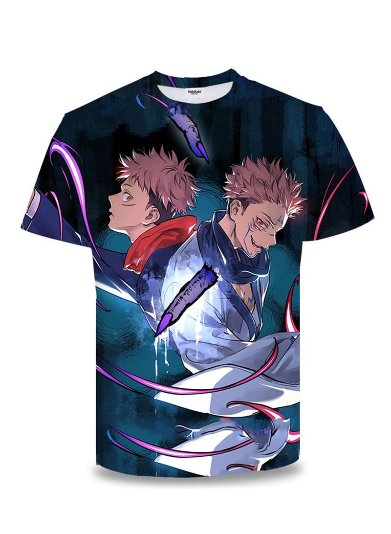Anime cartoon Jujutsu Kaisen 3D digital printing personalized breathable T-shirt - Image 1