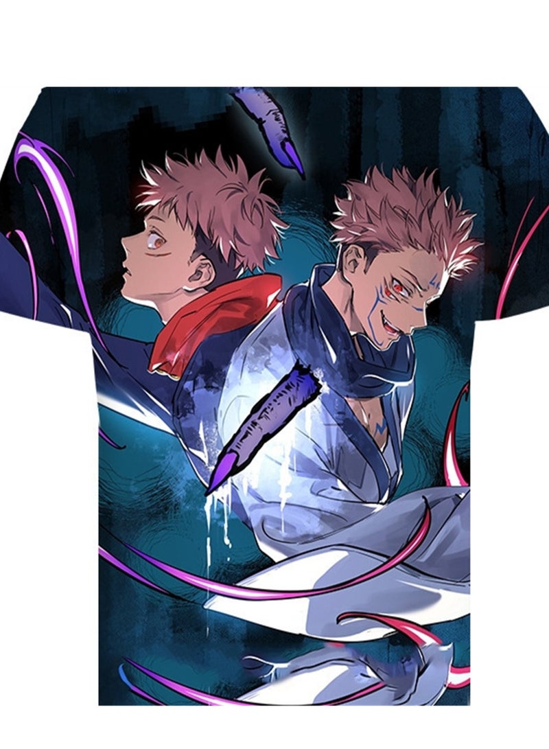 Anime cartoon Jujutsu Kaisen 3D digital printing personalized breathable T-shirt - Image 2