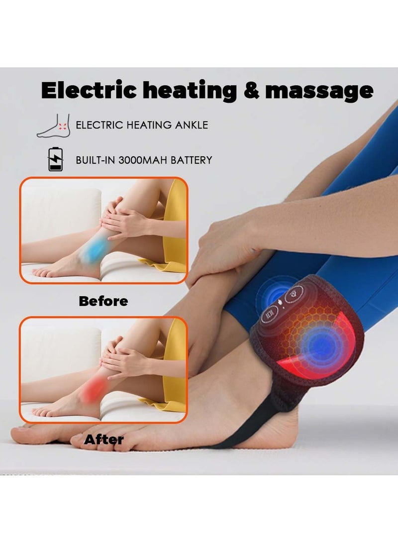 general Red Light Therapy Ankle Brace - USB Rechargeable 3 Heat Levels Dual Motor 3 Vibration Modes Pain Relief Foot Massager - Image 3