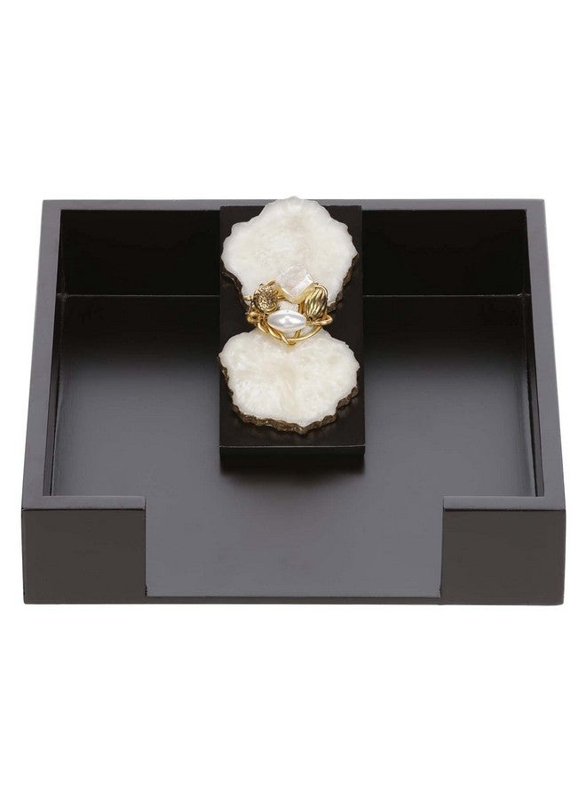 COCKTAIL Wooden MDF Flat Paper Napkin Holder for Dining Table, Napkin Stand with Weighted Flap, Tissue Paper Holder for Dining Table, Stylish(M-Agate) - Image 2