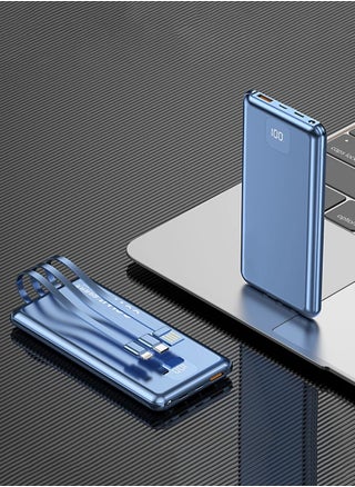 Power Bank USB C 10000mAh,Portable Charger with Built in Cable,PD & QC 20W Fast Charging Battery Charger,4 Output 2 Input LED Display External Battery Compatible with iPhone, Android- Blue - pzsku/Z868B54F8E5C26BE4FD7FZ/45/_/1706269315/e054401d-32db-4f3f-aeb5-6c5a0b3458df