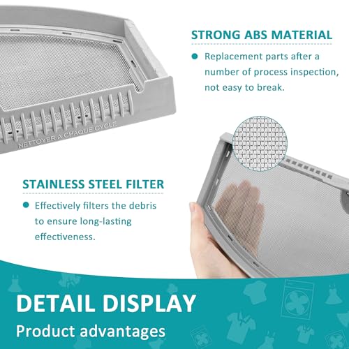 Sikawai Dryer Lint Screen Replacement WE03X23881 Compatible for G-E Hot-point Lint Trap-Upgraded Stainless Steel Dryer Filter Lint Screen by Sikawai - Image 2