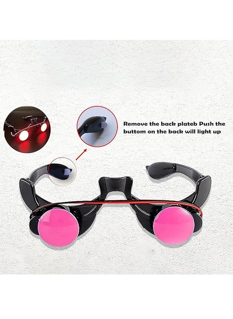 Glasses with LED Lights Role-Play Props Suitable for Party Decoration Masquerade (Luminous Glasses) - Image 3