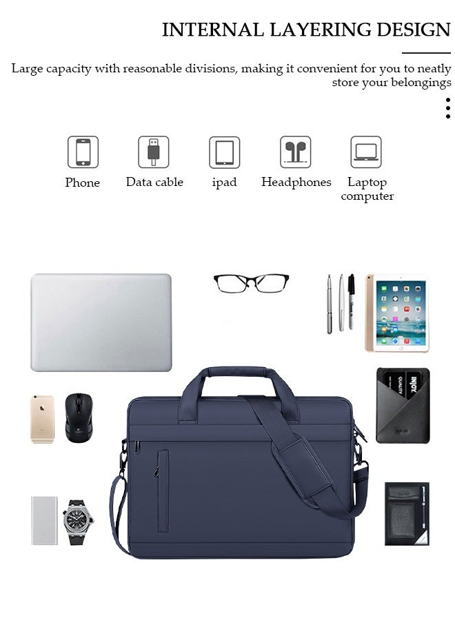 DUNISO 15.6 Inch Laptop Bag Lightweight Computer Bag Travel Business Handbag Briefcase Water Resistance Shoulder Messenger Bag CRossbody Bag for Men and Women Work Office - Image 2