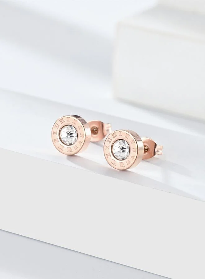 Take Two Roman Numeral Detail Stud Earrings