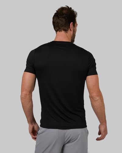 32 Degrees Mens 4 Pack Cool Quick Dry Active Basic Crew T-Shirt, Black, Large - Image 3