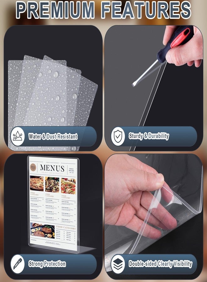 AKONEGE 5PCS 11" x 14" Rigid Print Protectors Hard Plastic Sheet Page Protectors Heavy Duty Top Loading Menu Covers Poster Sleeves Clear Plastic Paper Sleeves for Magazine Prints Photo Document - Image 3
