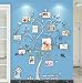 guangmu 3D Tree Wall Stickers  Family Tree Wall Decor Black Trunk Picture Frame DIY Photo Frame Decals Family Frames Living Room Silver Medium - Image 2