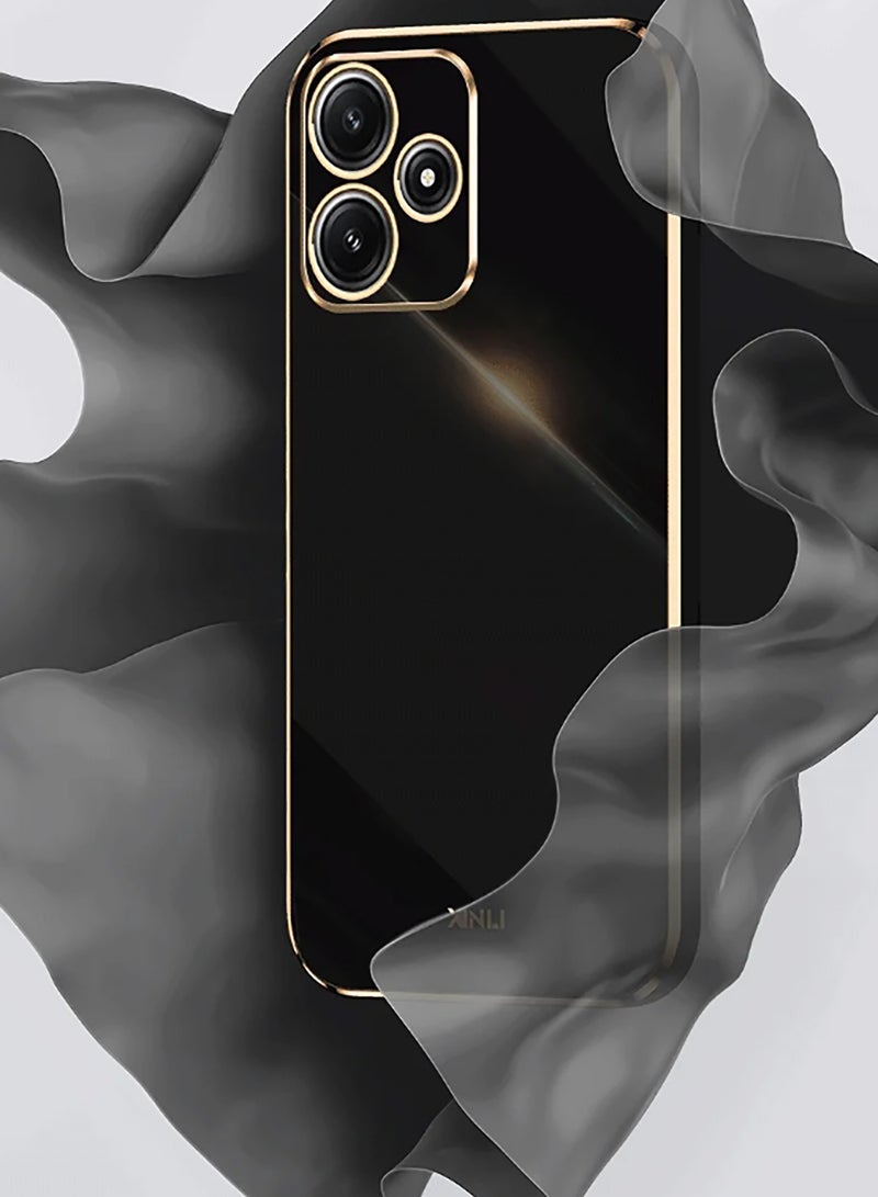 غطاء متوافق مع أوبو A5 برو، قشرة ناعمة مطلية بالذهب، وردي رقيق وناعم مقاوم للصدمات حماية كاملة لأوبو A5 برو (وردي) - Image 4