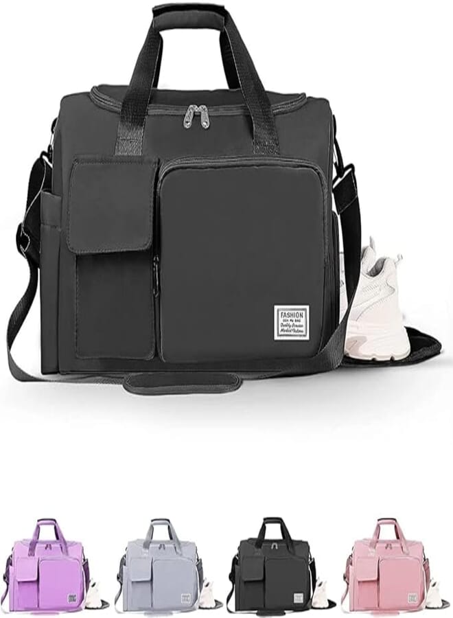 Cherryland Oxford Fabric Large Capacity Folding Waterproof Large Capacity Foldable Travel Bag for Travel Sports, Gym, Vacation, black, Gym Bags