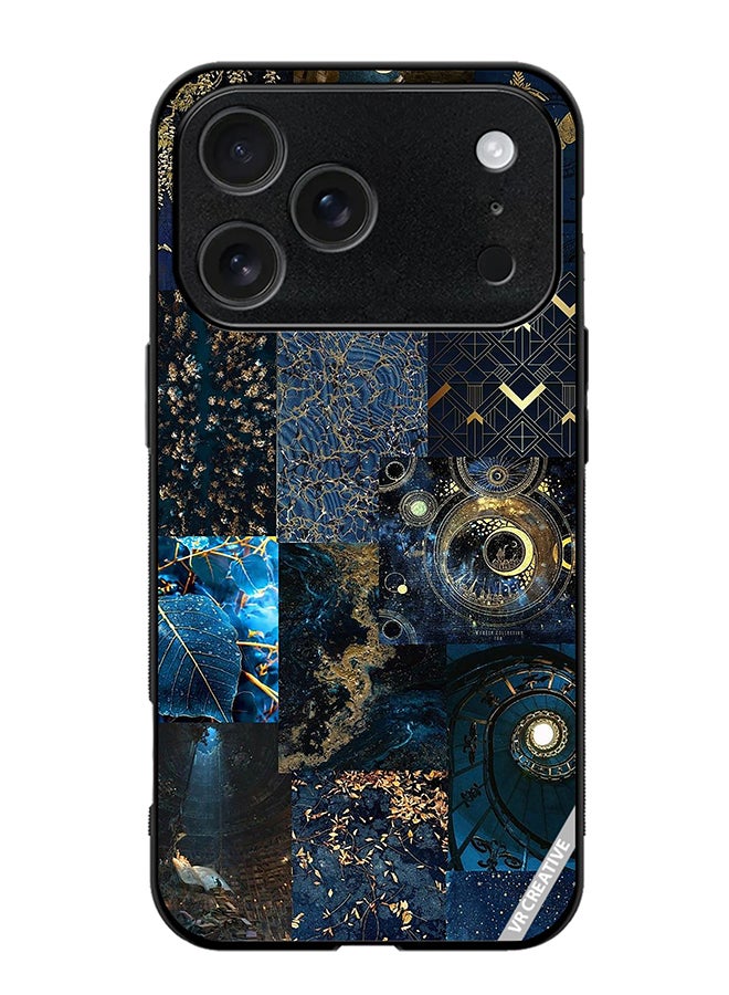 VR CREATIVE Protective Case Cover For Apple iPhone 17 Pro Max Blue Neon College Design Multicolour