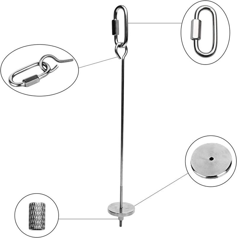 Bac-kitchen Bird Food Holder, Bird Feeder Toy, Bird Small Animal Fruit Vegetable Holder Stainless Steel Vegetable Skewer Foraging Hanging Food Feed Treating Tool for Parrots Cockatoo Cockatiel (2 Pcs) - Image 3