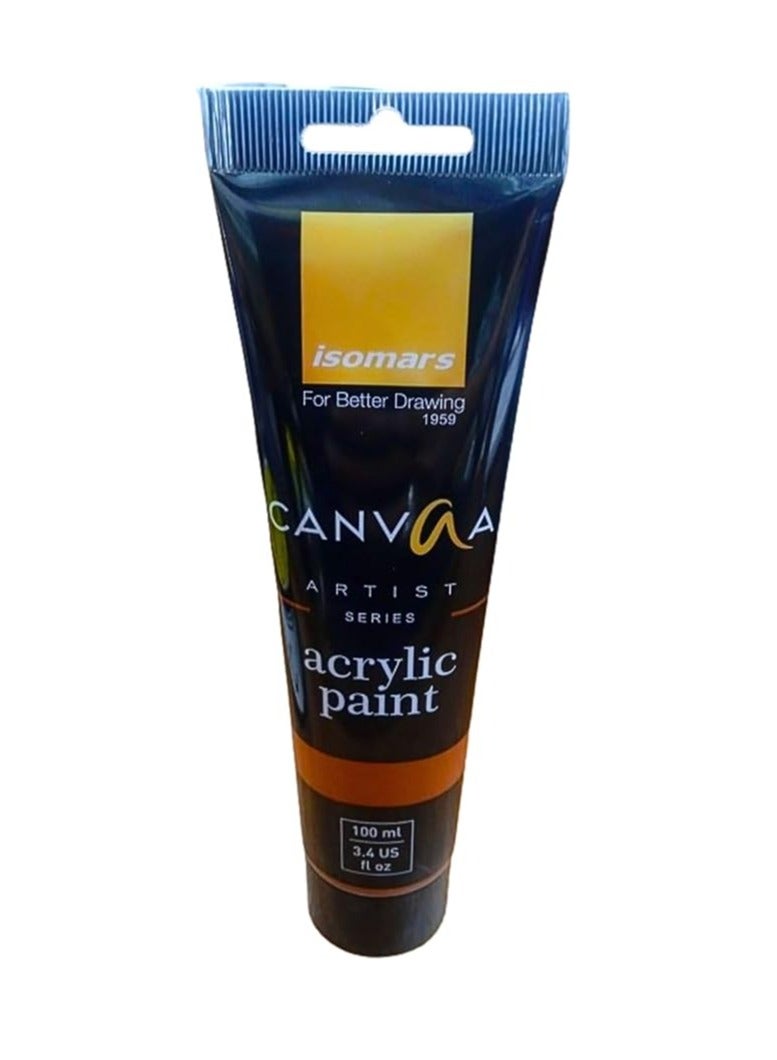 Isomers Canvaa Acrylic Paint 100ml Vibrant Pigmented & Fadeproof Colors - ARTIST SERIES - For Canvas Painting, Scrap Book, Paper Board, Wood & Terracotta Burnt Sienna - Image 2