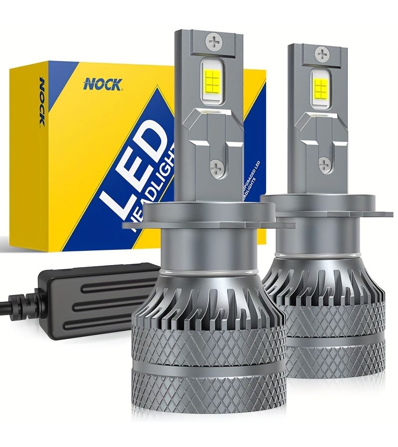 H4 9003 HB2 لمبات LED فائقة السطوع 6500K للشعاع العالي والمنخفض، تركيب وتشغيل فوري - Image 1