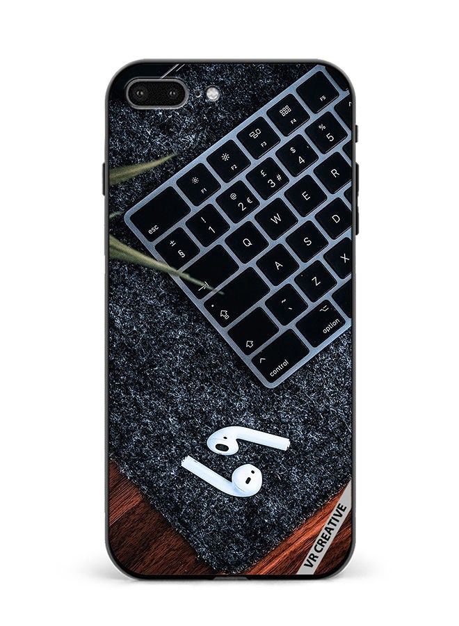 VR CREATIVE Protective Case Cover For Apple iPhone 7 Plus/8 Plus Earphone With Keyboard Design Multicolour  - Image 1