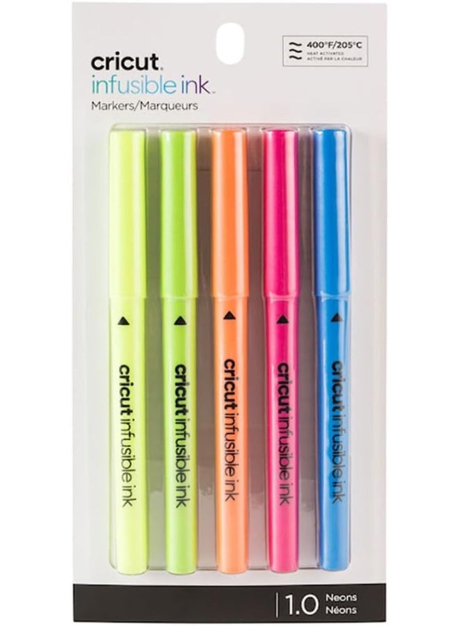 Cricut Explore/Maker Infusible Ink Brights Medium Point Pen Set Of 5 - Image 1