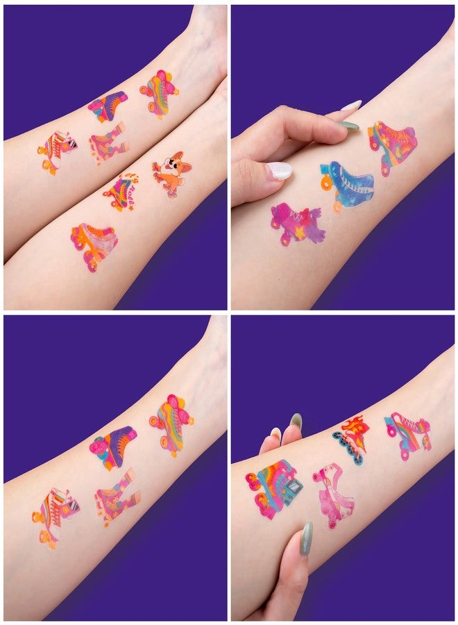 91TATTOOS 96 PCS Super Cute Roller Skate Pre-Cut Temporary Tattoos for Kids - Image 5