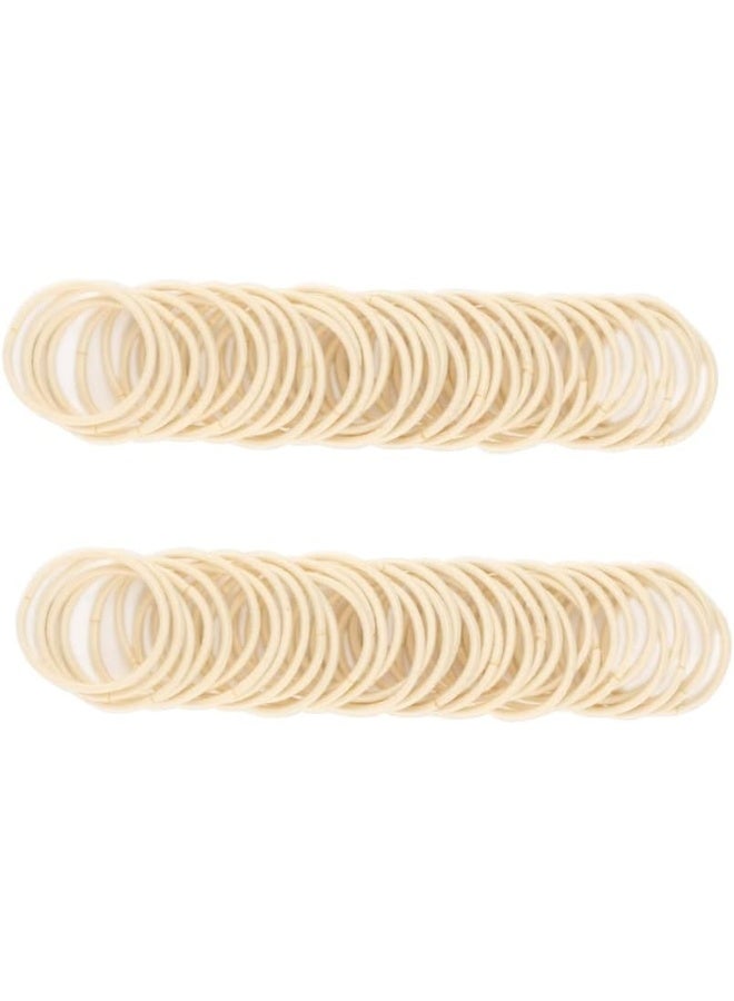 Joyeah 100pcs Baby Hair Ties Small Elastic Toddler Hair Ties Seamless Hair Bands Ponytail Holders for Kids Girls(2 mm x 2.5 cm,Beige Blonde) - Image 1