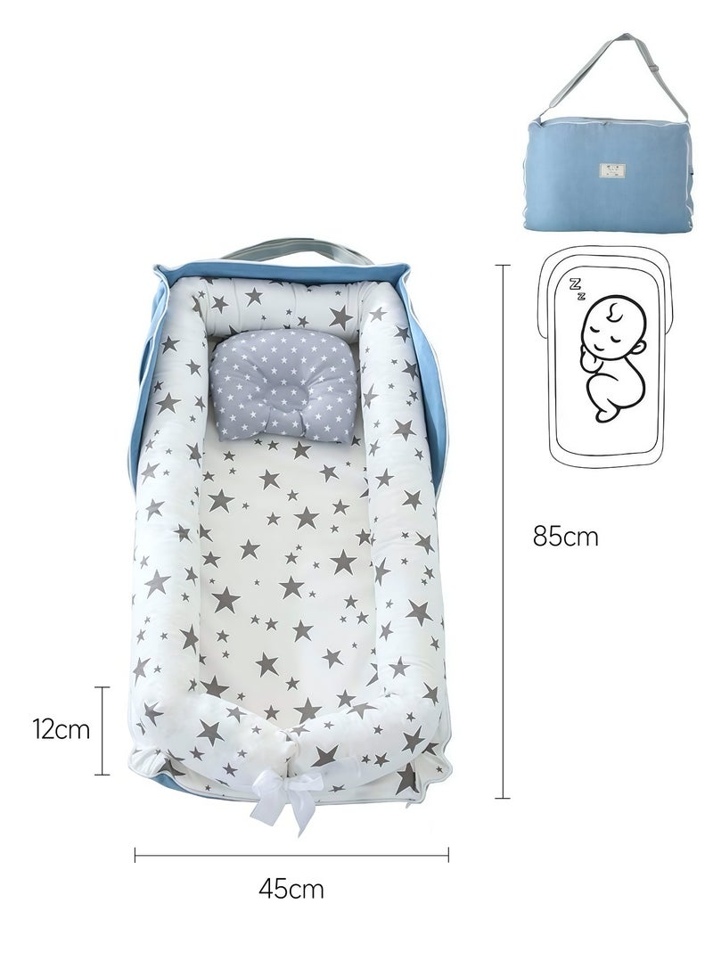 AL-WAHA AL-ZHABIA Baby Lounger for Newborn 0-24 Months | Breathable Soft Cotton Foldable Mattress | Machine-Washable Portable Infant Nest | Newborn Essentials Gift Set  - Image 5