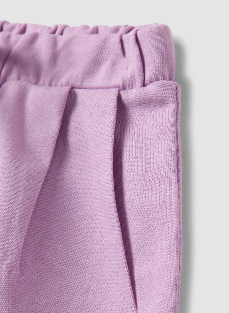 Ovs  OVS Girls' Regular Fit Purple Pure Cotton Shorts With Bow for Women | Best Price UAE