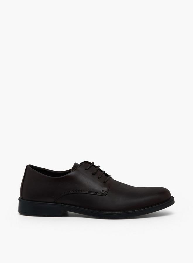 IMAC Men Leather Lace-Up Derby Shoes - Image 3