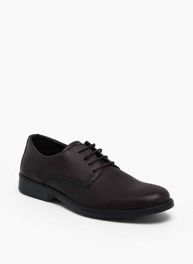 IMAC Men Leather Lace-Up Derby Shoes - Image 1