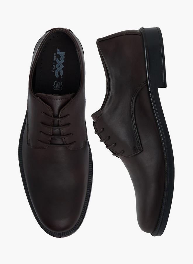 IMAC Men Leather Lace-Up Derby Shoes - Image 1