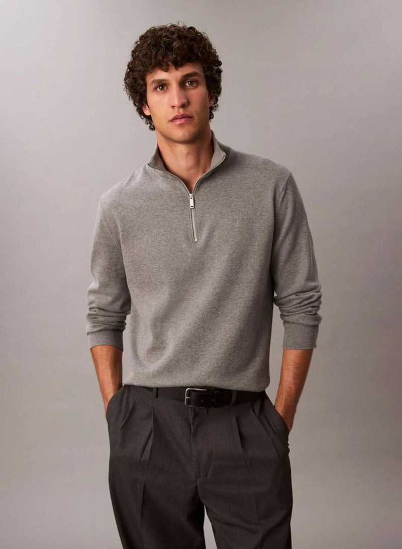 CALVIN KLEIN Quarter Zip Jumper - Image 1