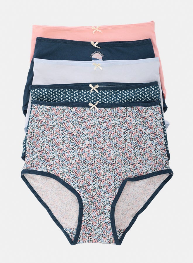 Carina Pack of 5 Colored Full Brief Panties - Image 1