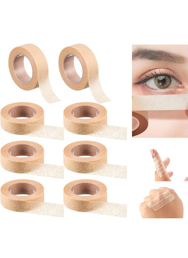 STAUD 8 Rolls Flexible Skin Tape,Kinesiology Straps,Breathable Nose Tape Self Adhesive Gauze Tape for Wound Injuries Swelling Sports, Beige (0.5 in x 10 Yd)  - Image 1
