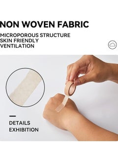 STAUD 8 Rolls Flexible Skin Tape,Kinesiology Straps,Breathable Nose Tape Self Adhesive Gauze Tape for Wound Injuries Swelling Sports, Beige (0.5 in x 10 Yd)  - Image 4