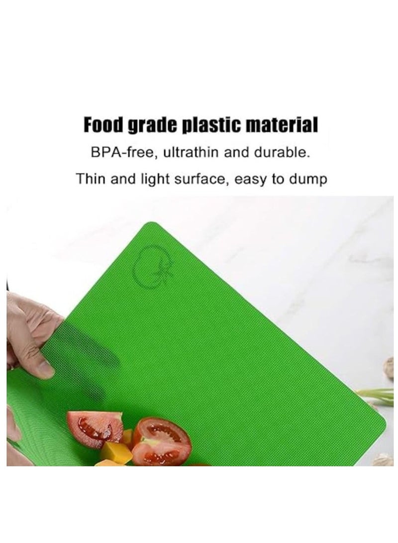 Zimtal 6 Pcs Chopping Board Cutting Board Set BPA Free Plastic Cutting Boards for Kitchen Colored Mats With Food Icons Non Slip Cutting Mats for Meat and Vegetables Dishwasher Safe  - Image 2