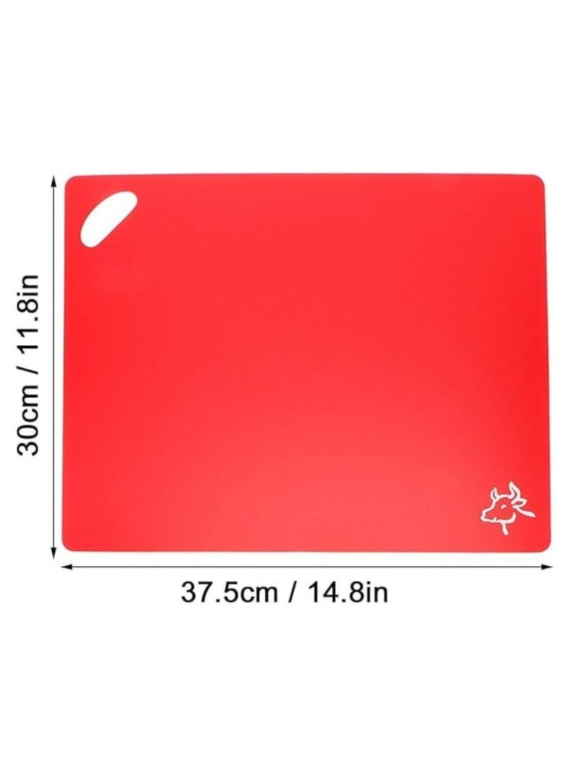 Zimtal 6 Pcs Chopping Board Cutting Board Set BPA Free Plastic Cutting Boards for Kitchen Colored Mats With Food Icons Non Slip Cutting Mats for Meat and Vegetables Dishwasher Safe  - Image 3