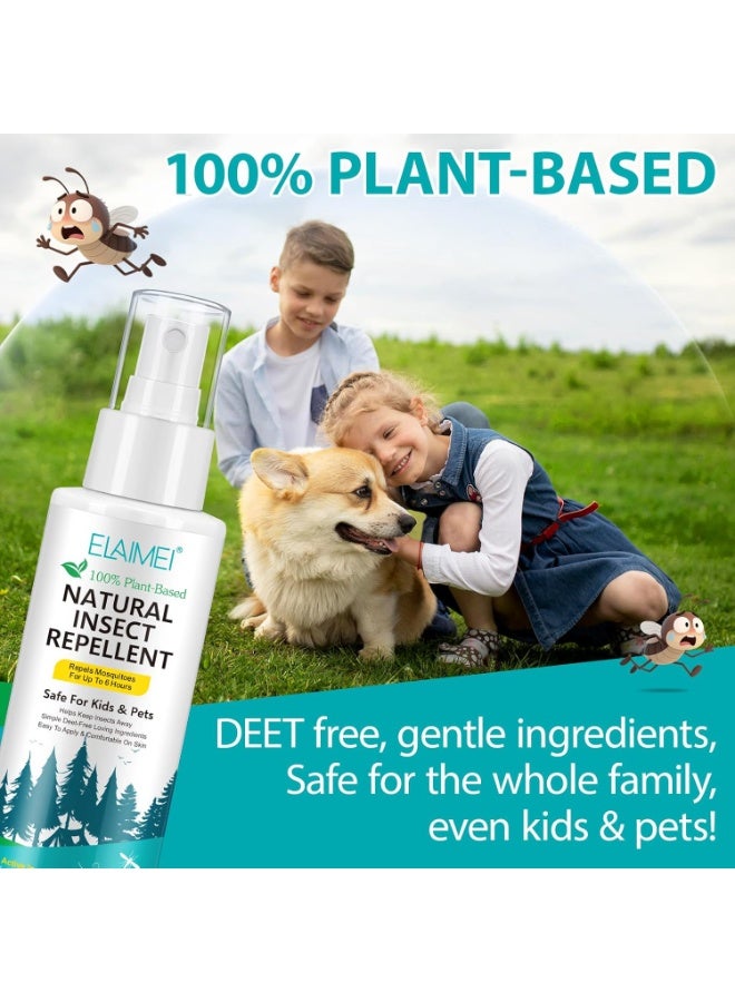 Elaimei Insect Repellent Spray Deet-Free, Mosquito Repellent Outdoor & Indoor Plant-Based Safe For Kids & Pets, Up to 6hrs Protection, Suitable for Adults and Kids Over 3 Years and Pets Over 4 Months - Image 2