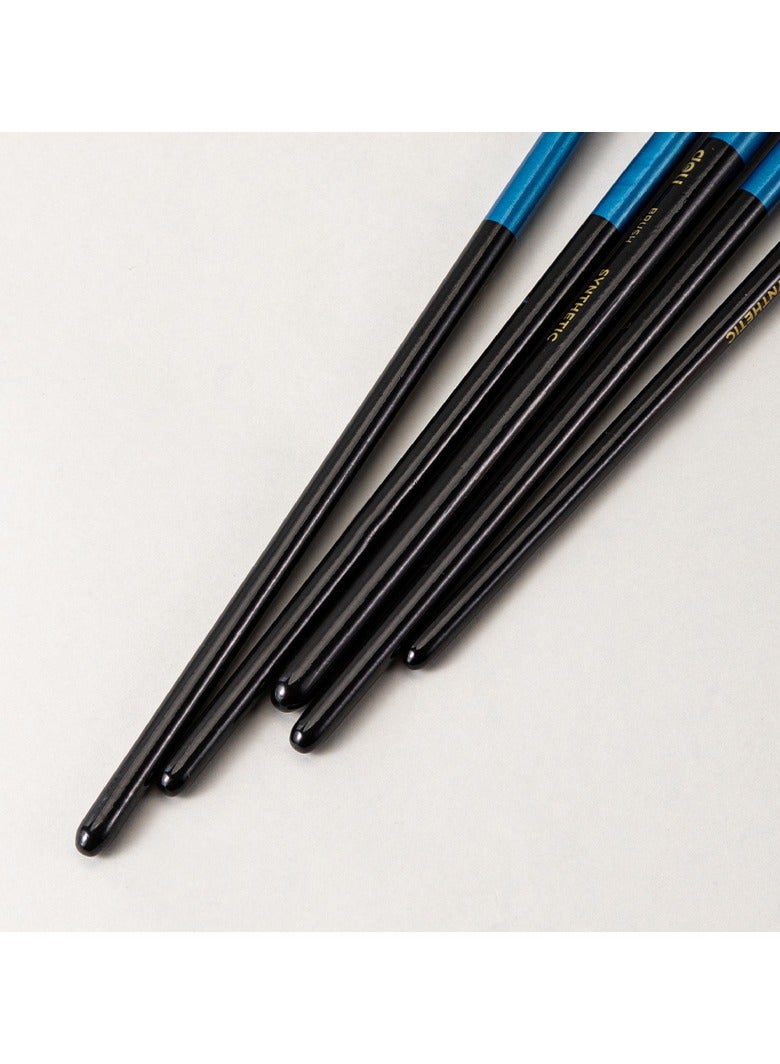 Deli EC406 Brush Set Flat Bristle Hair – Ideal for Acrylic and Oil Painting - Image 5