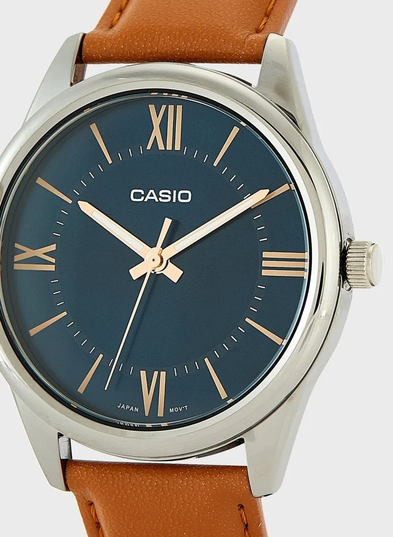 CASIO Men's Wrist Watch MTP-V005L-2B5UDF - 47 mm - Brown - Image 2