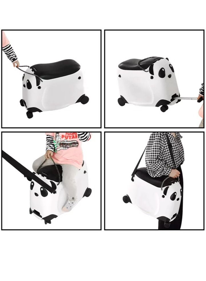 PARTNER Kids ride  bike suitcase children hand carry bag white with pink  - Image 3