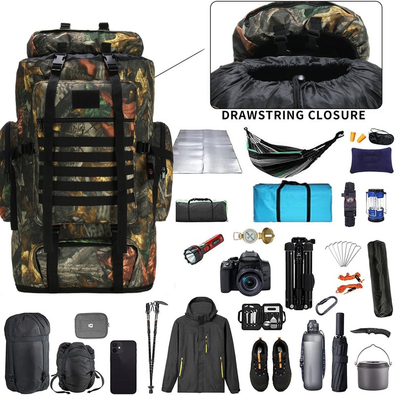 W WINTMING Hiking Backpack for Men 70L/100L Camping Backpack Military Rucksack Molle 3 Days Assault Pack for Climbing - Image 4