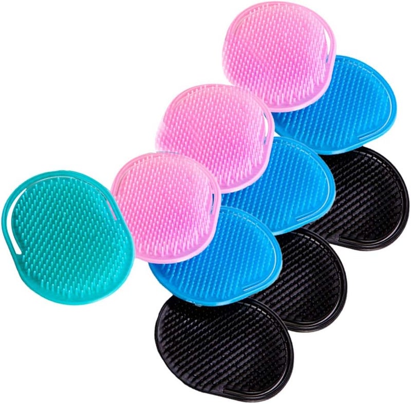 Scalp Scrubber 10pcs Massage Comb Handheld Hair Cleaning Brush Plastic Palm Shampoo Hair Massage Random Color Head Massager