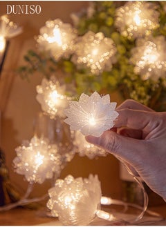 DUNISO 20 PCS LED Artificial Flower String Lights Lighting 8 Modes Flower Light USB Powered Fairy String Light for Outdoor Bedroom Birthday Wedding Beach Party  - Image 3