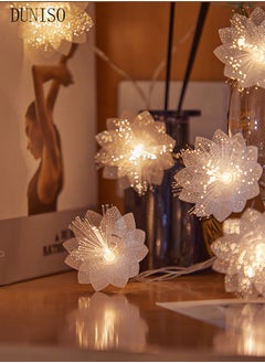 DUNISO 20 PCS LED Artificial Flower String Lights Lighting 8 Modes Flower Light USB Powered Fairy String Light for Outdoor Bedroom Birthday Wedding Beach Party  - Image 4