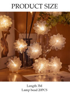DUNISO 20 PCS LED Artificial Flower String Lights Lighting 8 Modes Flower Light USB Powered Fairy String Light for Outdoor Bedroom Birthday Wedding Beach Party  - Image 2