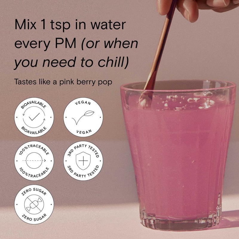 Moon Juice  MagnesiOm Berry  Jar 30 Servings  Support Brain Health  Rest  Magnesium Powder  LTheanine  Regularity  Glass Bottle  100 Traceable  Vegan  Non GMO  42oz - Image 3