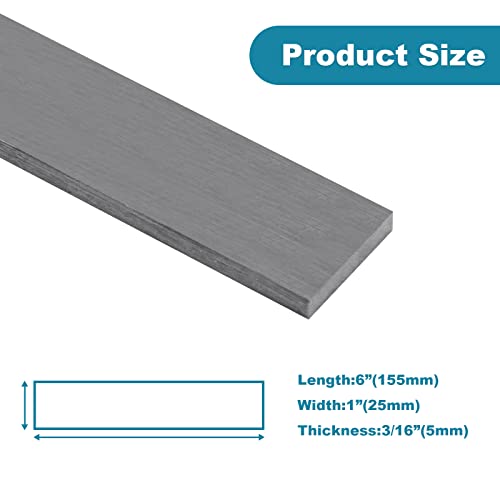 SuperDi Stainless Steel Flat Bar Stock 3/16" x 1" x 6"- Knife Making, Craft, T316-1 Bar - Image 2