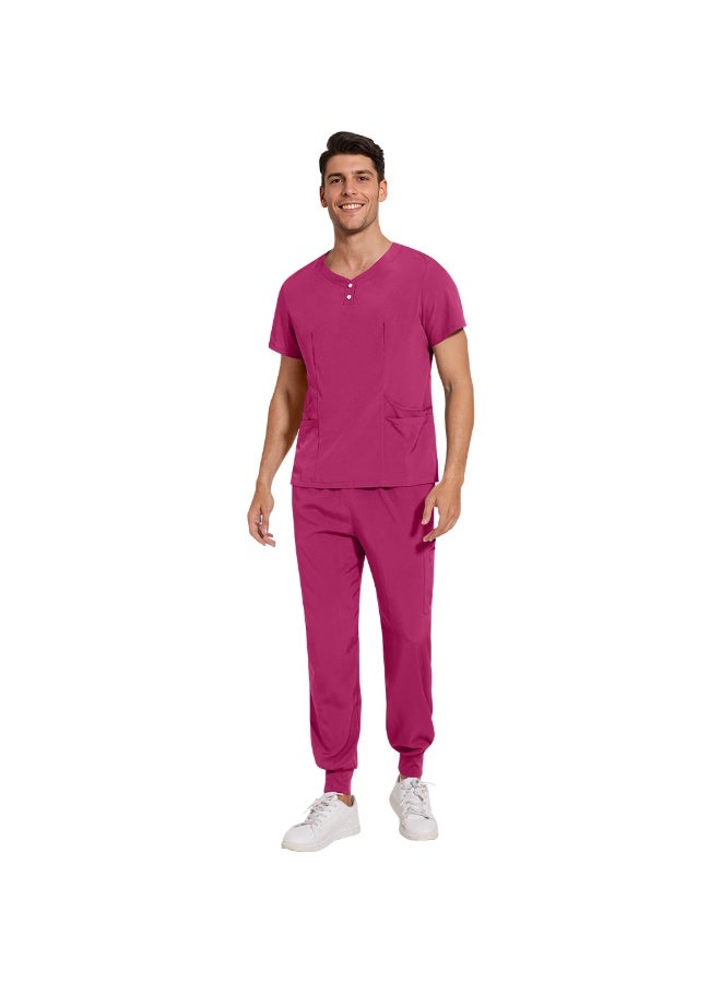 NIBEMINENT Scrubs Nursing Accessories Medical Surgical Gowns Doctor Nurse Special Scrub Men Solid Color Work Wear Spa Unifroms Women Unisex - Image 1