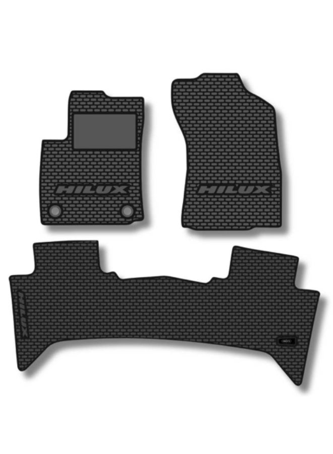  م م ذ ح م ش ﻦﻔﻳرد بطانات سجادات أرضية مطاطية داخلية لسيارة Hilux GD6 - Image 1